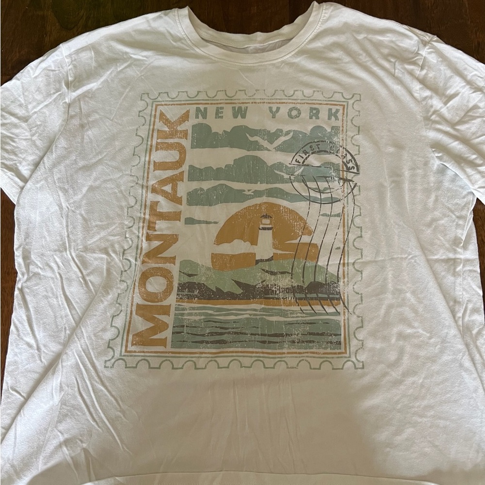 Montauk New York Graphic T-Shirt - White